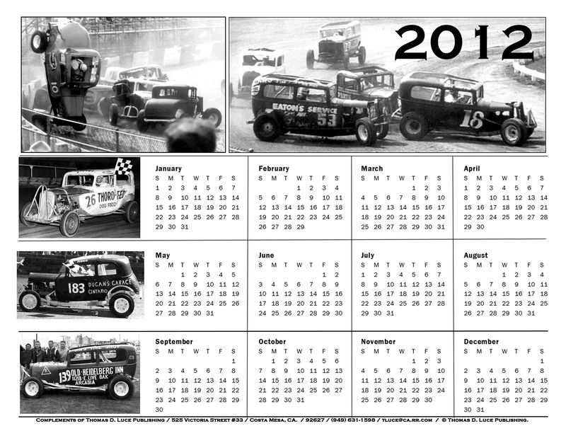2012 California jalopy nostalgia calendar